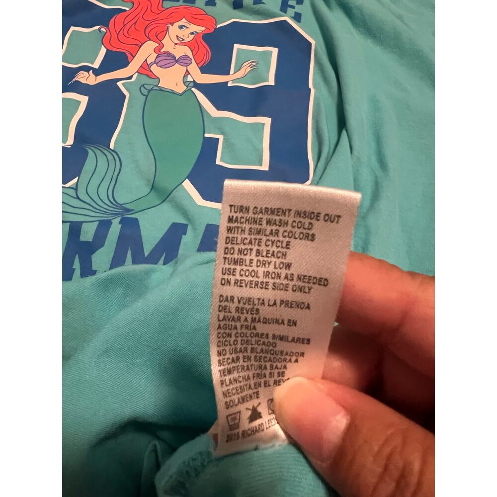 The Little Mermaid Nightgown Size Large XL 14-18 Disney Ariel 89 Sleep Shirt - Picture 8 of 8